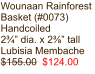 Wounaan Rainforest Basket (#0073) Handcoiled 2¾” dia. x 2⅜” tall Lubisia Membache $155.00  $124.00